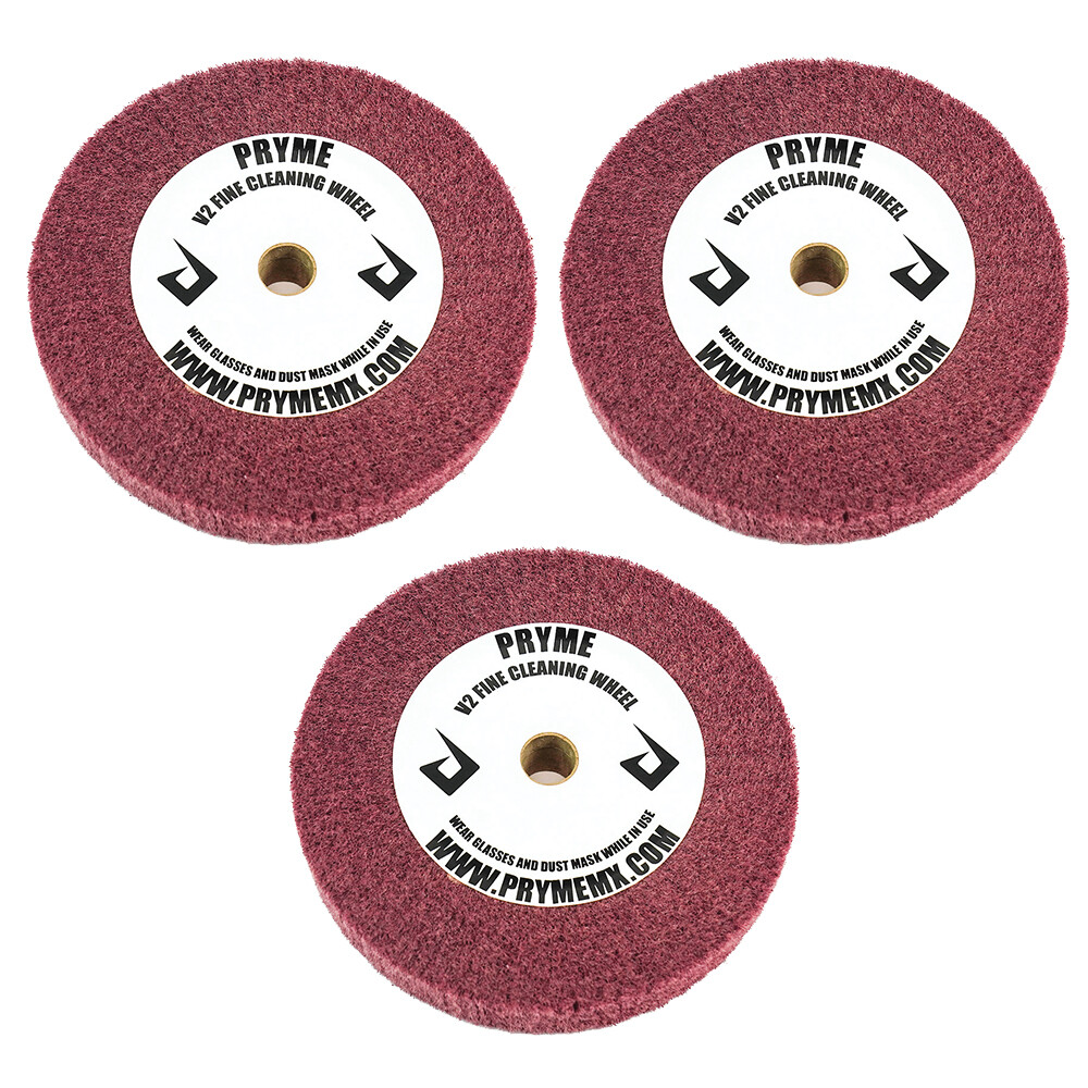 (3) 6" Fine Cleaning Wheels 400 Grit | Scotch Brite Buffing Polishing Buff Pad