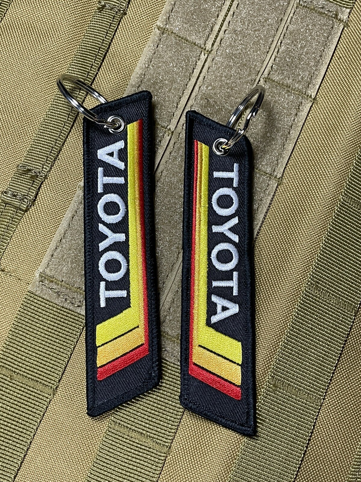 2 Pack TOYOTA Keychain Vintage Retro 4RUNNER TACOMA SUPRA TUNDRA TRD