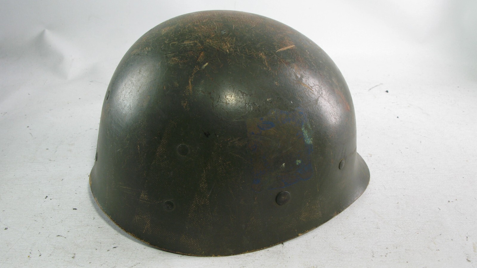WWII Battle of Alaska Alueteutiah Islands Officer Helmet Combat Stripe Aleutian