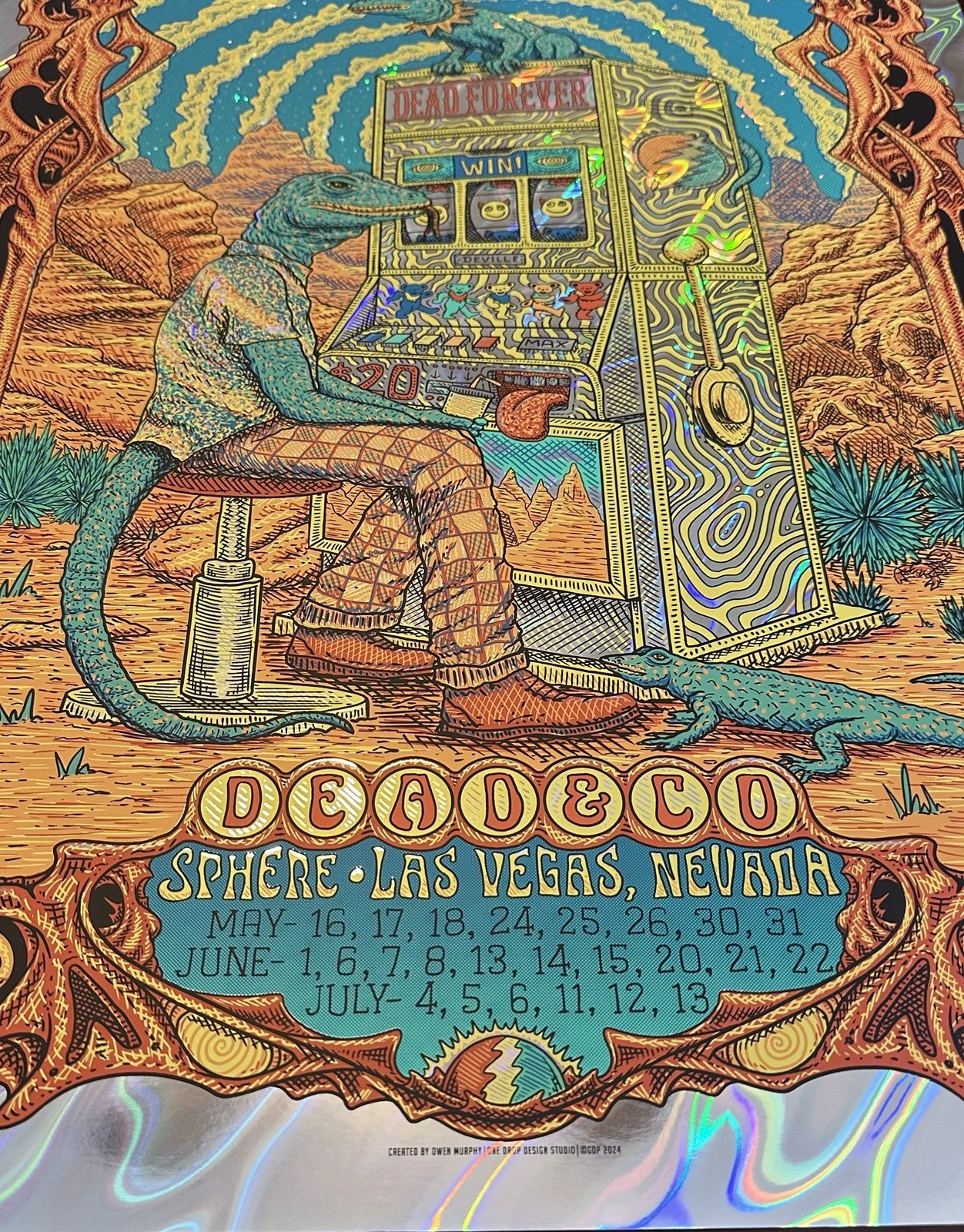 Dead & Company FOIL Poster 2024 Sphere Vegas Owen Murphy Printer’s Proof Mint!