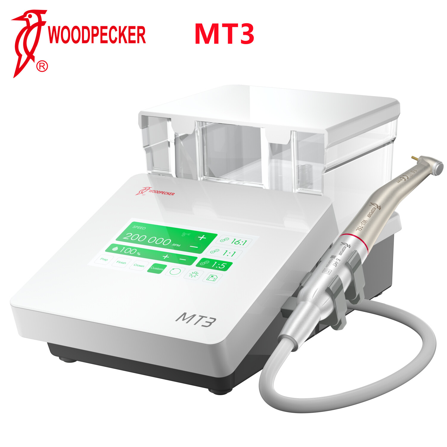 Original Woodpecker Dental Electric Motor MT2 MT3+1:5 Contra Angle LED Handpiece