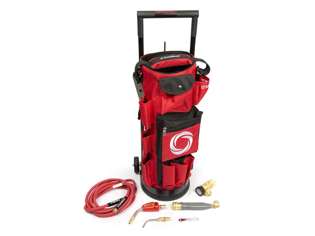 Turbo Torch TDLX2010B KIT - Roller Tote Outfit with Tips, Handle, Regulator,