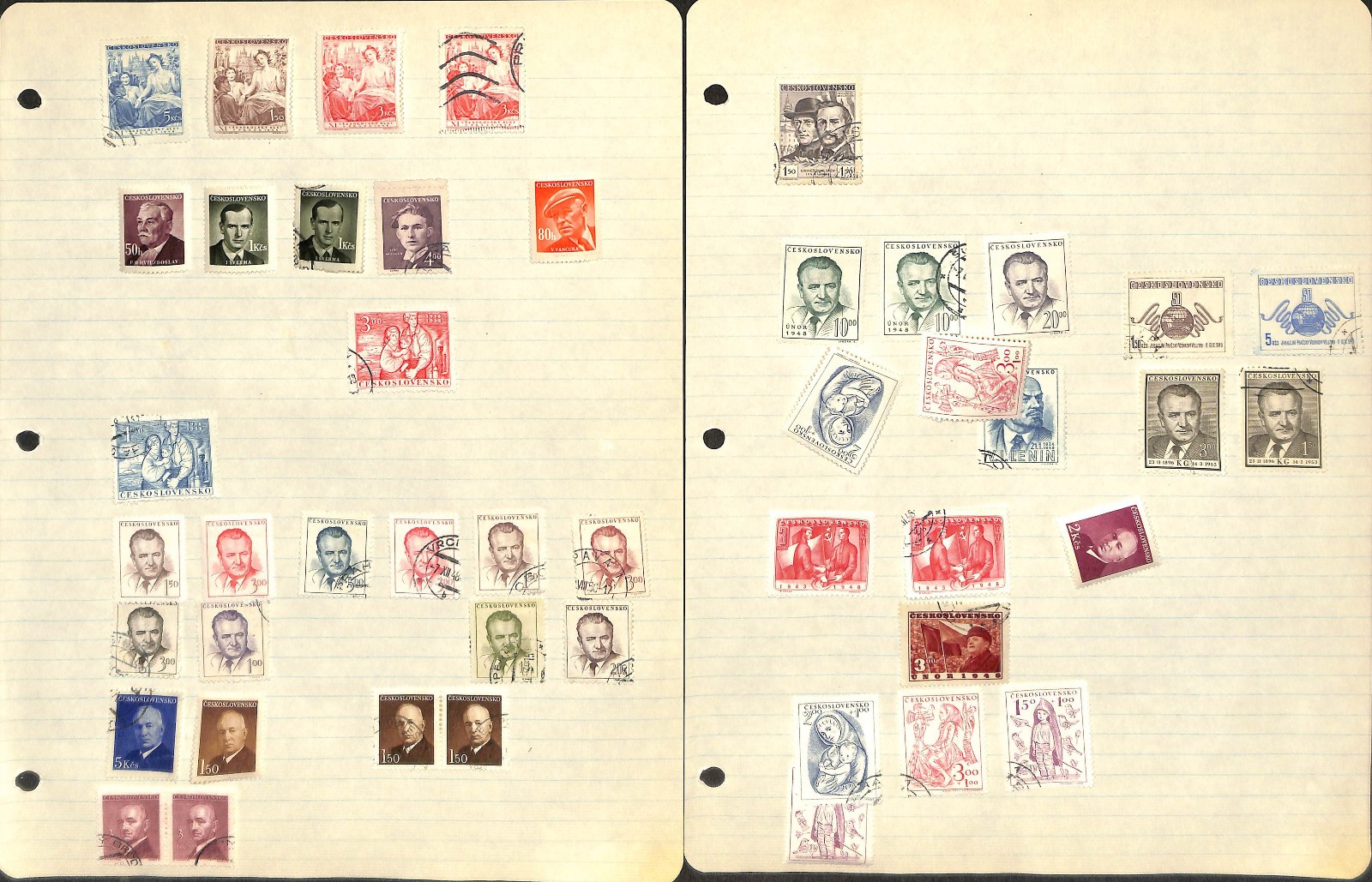 Czechoslovakia Stamp Collection on 42 Pages, 1918-1960 (BR)