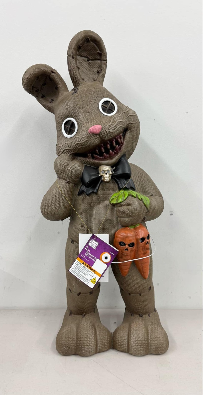 NEW Spooky Bunny 2.5 Foot Tall Blow Mold LED Lighted Halloween Classics