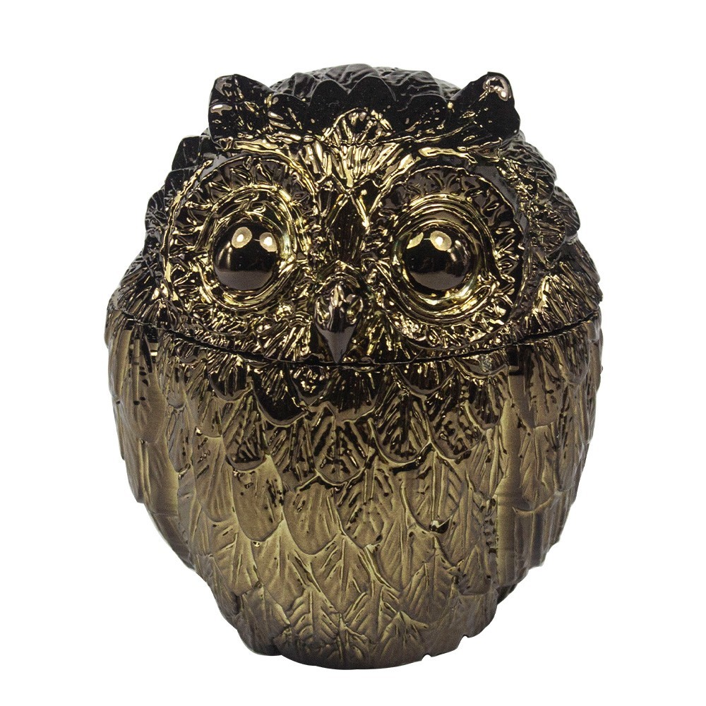 1 Vintage Metal Owl Tobacco Grinder 4 Piece Zinc Teeth Herb Crusher Spice Mill