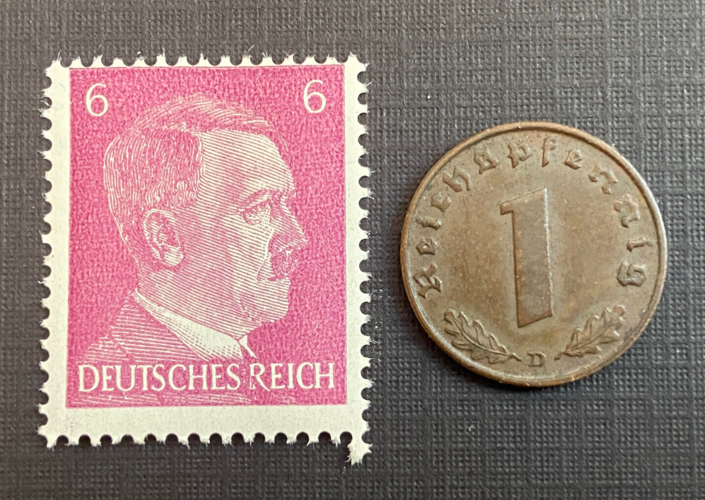 Authentic German Rare Coin and Stamp WW2 - Historical Artifacts For Collectors