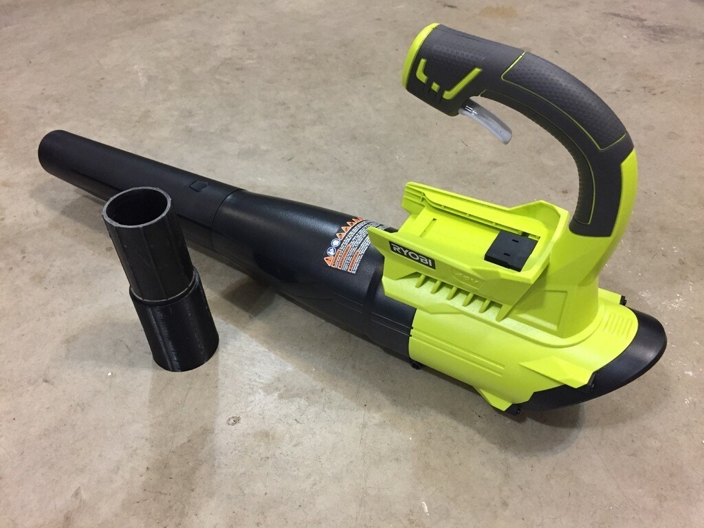 Adapter Extender to 2.5" ShopVac Nozzle for Ryobi RY40402 40v Leaf Blower