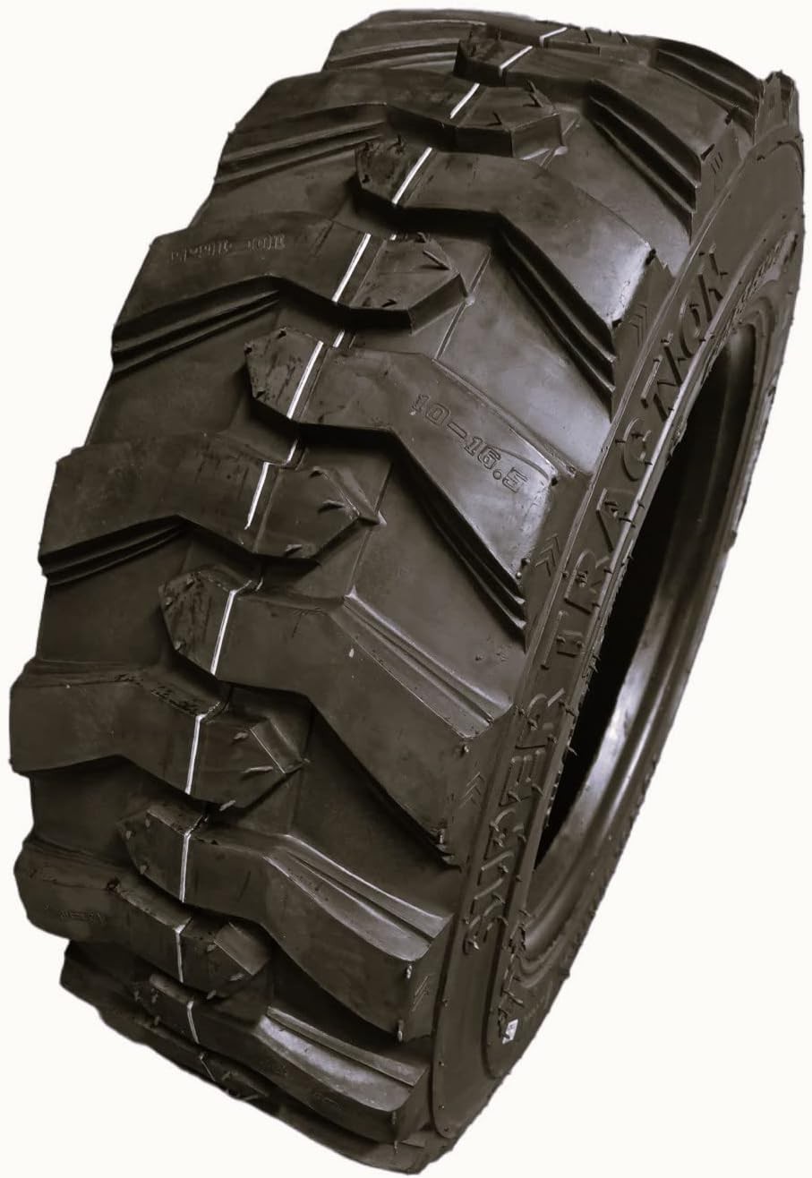 2 12-16.5 14PR Skid Steer Tires HAFLINGER TRAC-KING Heavy Duty Rim Guard 12x16.5