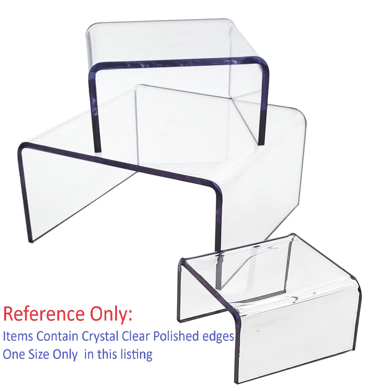 T'z Tagz Any 5-Inch-Deep Clear Acrylic Riser Display Stand New 2 Pack Variation