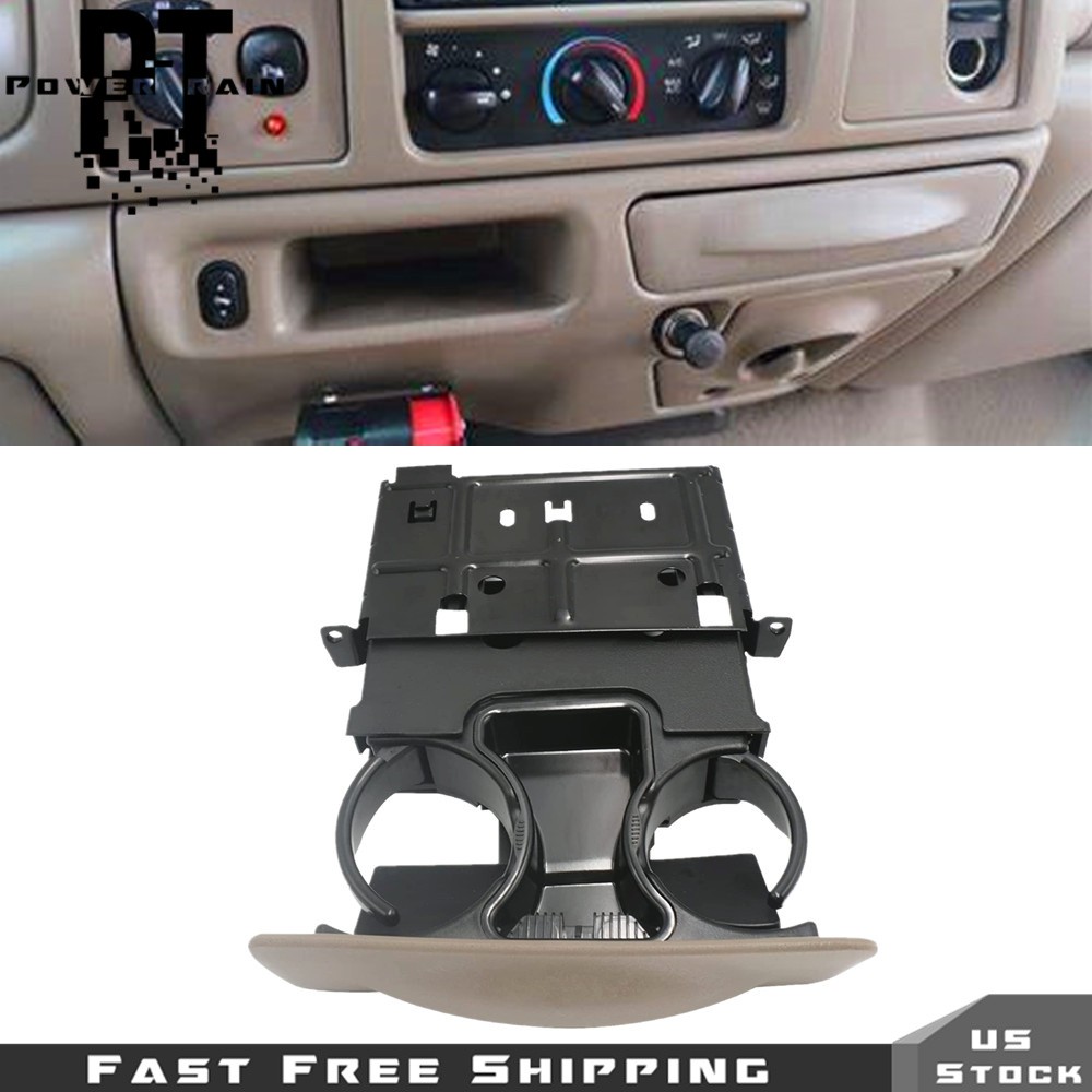 Dashboard Dash Insert Cup Holder Tan For 99-04 Ford F-250 F-350 Super Duty Truck