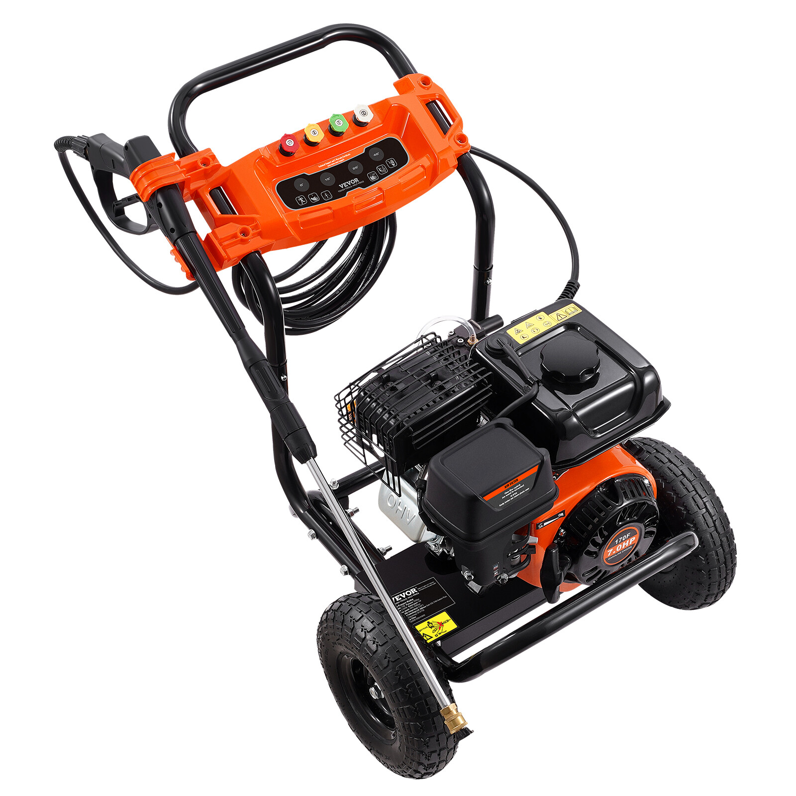 VEVOR Gas Pressure Washer 3500 PSI 2.6 GPM with 5 Nozzle Set for Cars Fences