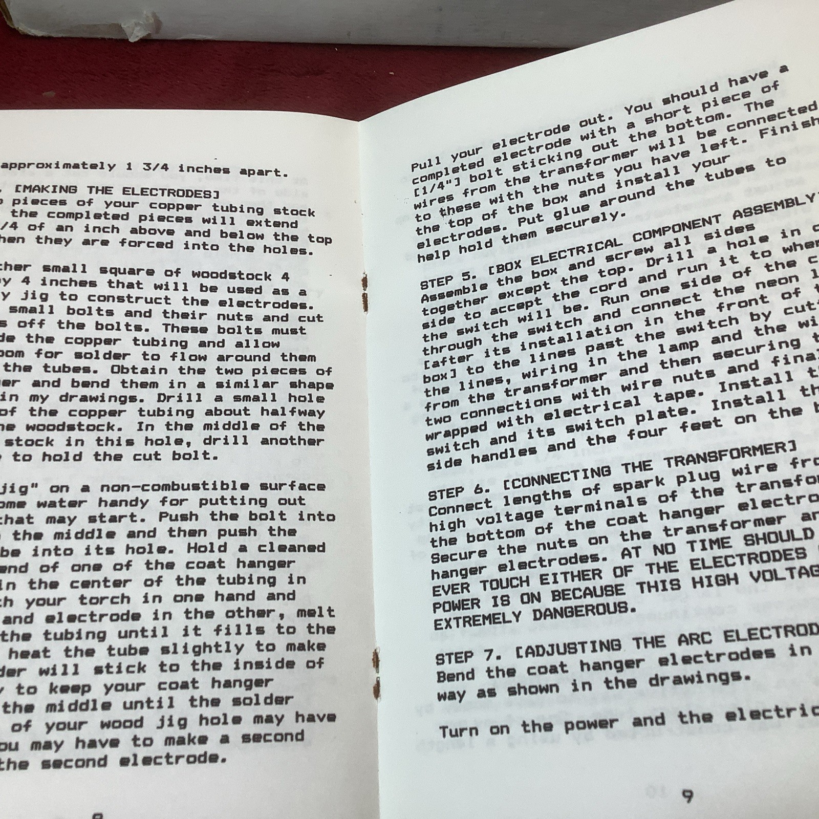 Jacob’s Ladder Climbing Arc Electric Generator Kit in Box Copper Parts