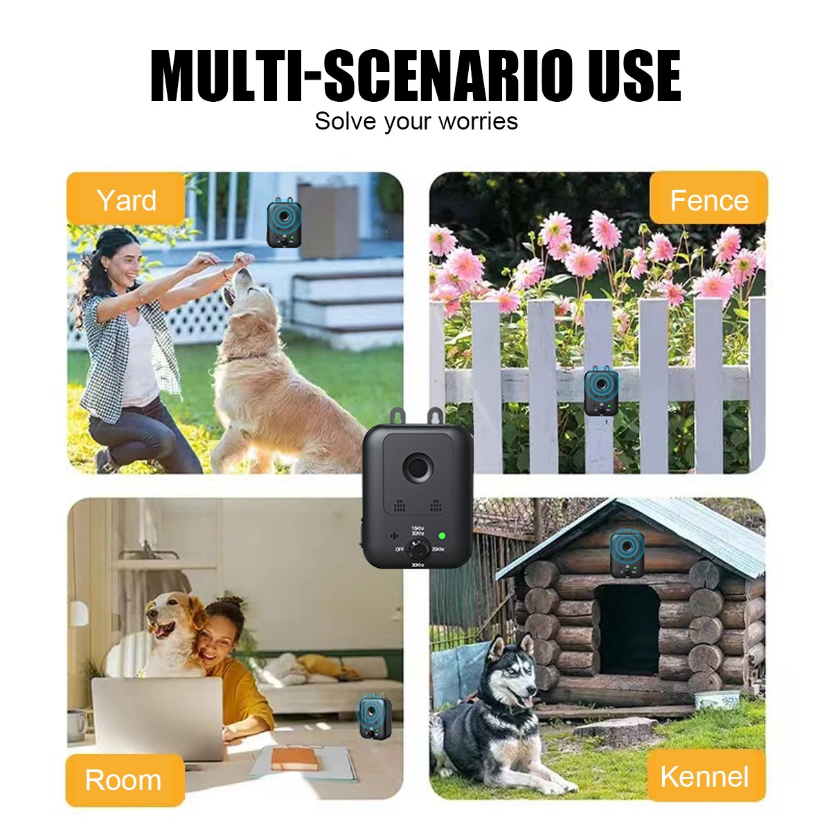 Ultrasonic Dog Bark Deterrent Devices Anti Barking Control Training Rechargeable