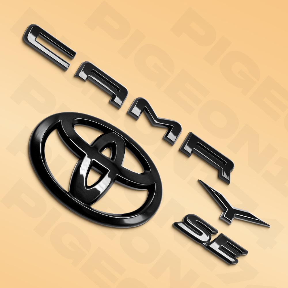 Gloss Black Out Emblem Badge Overlay Kits For Camry SE 2018-2024 Rear Liftgate