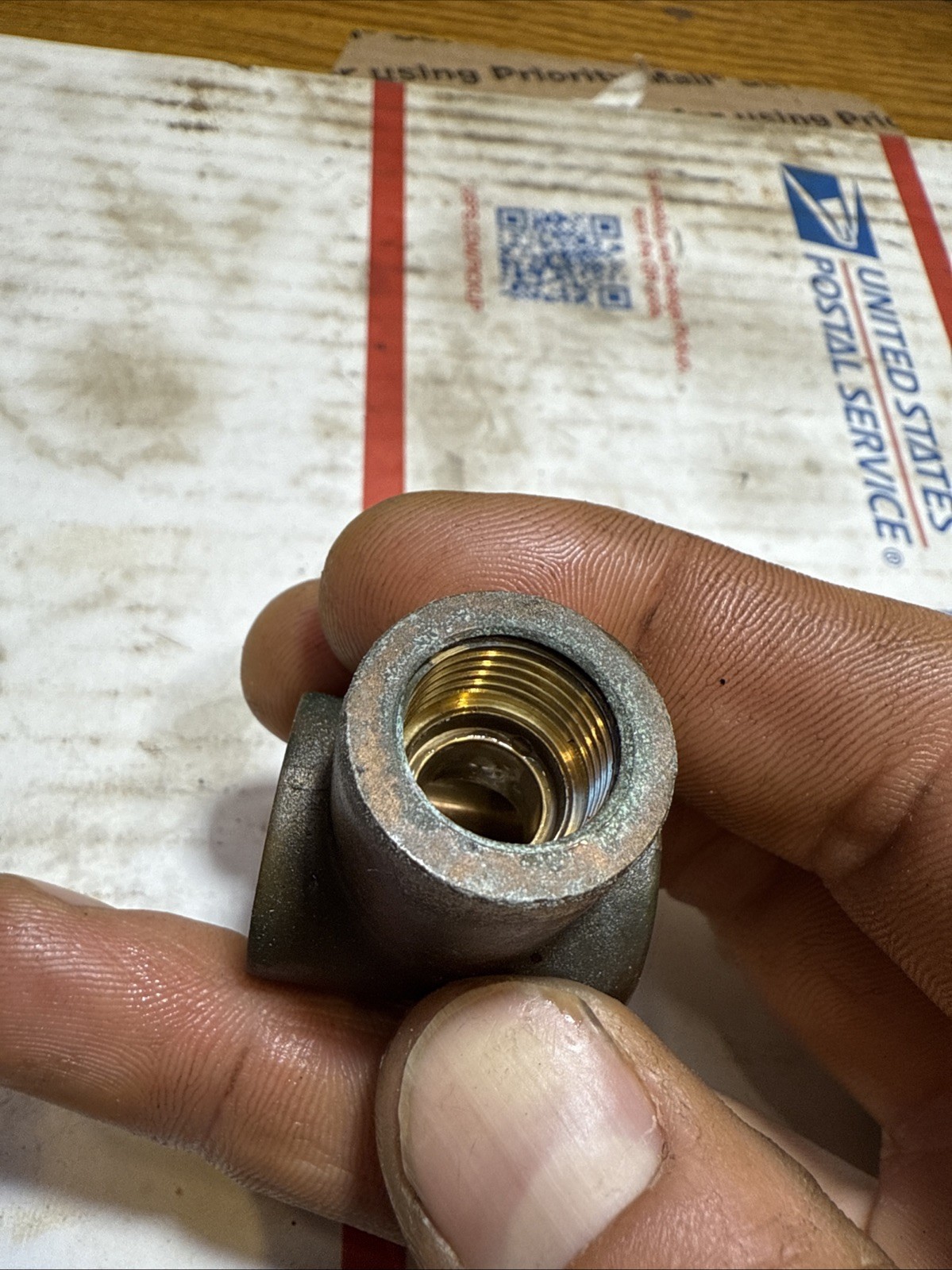 Volvo Penta oil pan dipstick adapter