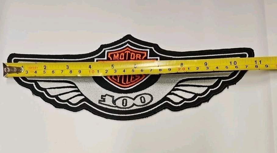 HARLEY DAVIDSON 100TH ANNIVERSARY EXTRA LARGE VEST OR JACKET BACK PATCH NEW