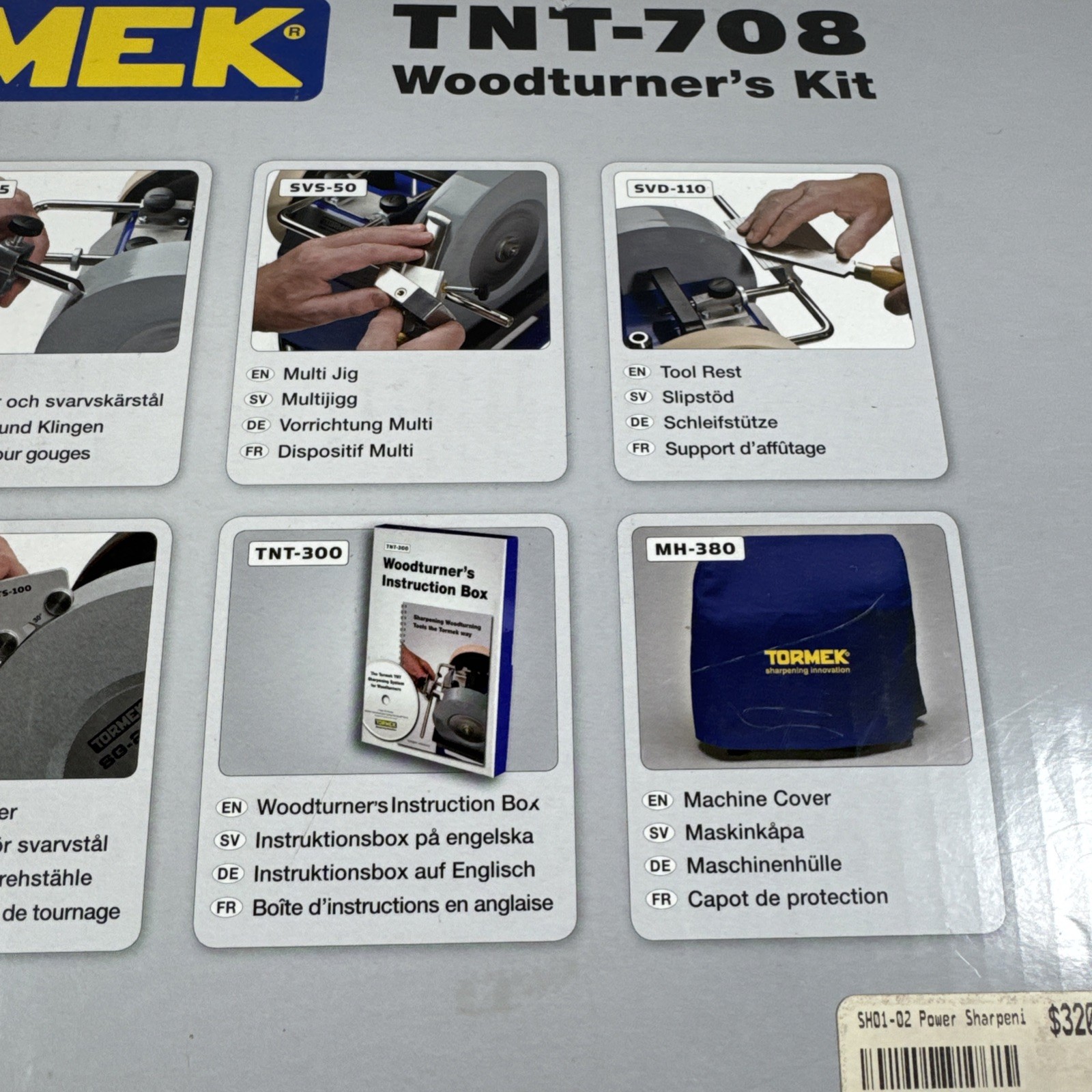 Tormek TNT-708 Woodturner’s Sharpening Kit – Complete Set, With Accessories