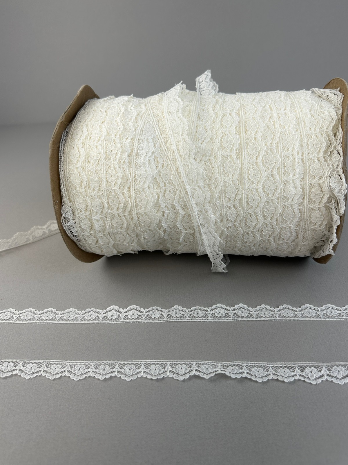 Vintage Lace Trim White 5/8"W 422 Yd Spool Sewing Lingerie