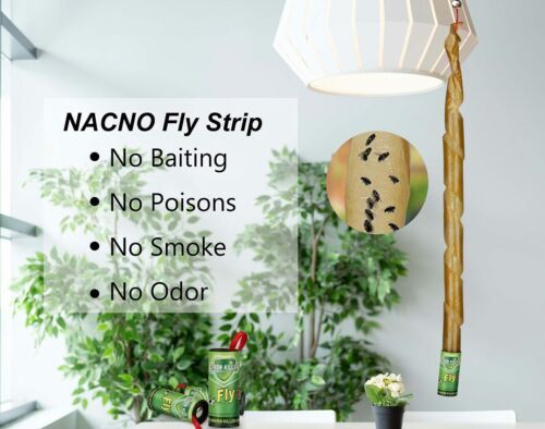 16 Rolls Fly Sticky Trap Paper Insect Bug Catcher Strip Fly Sticker Non Toxic US