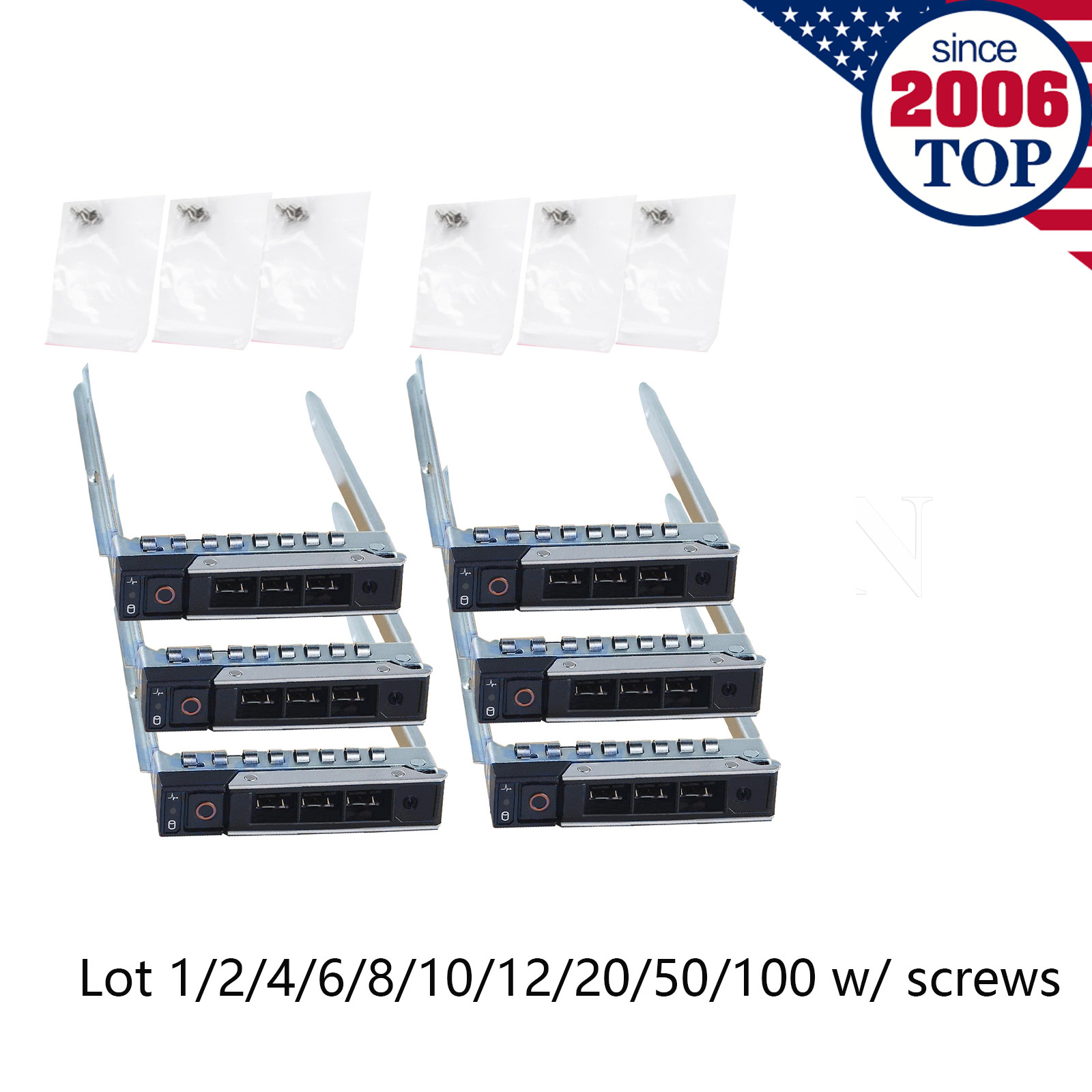 Lot 2.5" Drive Tray Caddy for Dell Poweredge R640 R740 R440 R450 R650 R750 R660