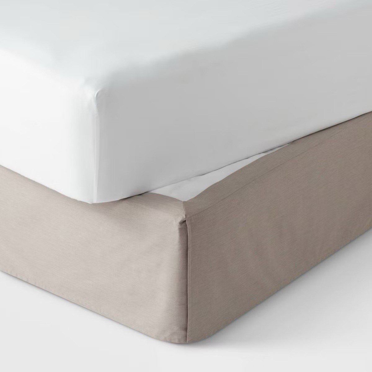 Room Essentials Twin Bed Skirt Gray NEW | Classic Dust Ruffle NEW