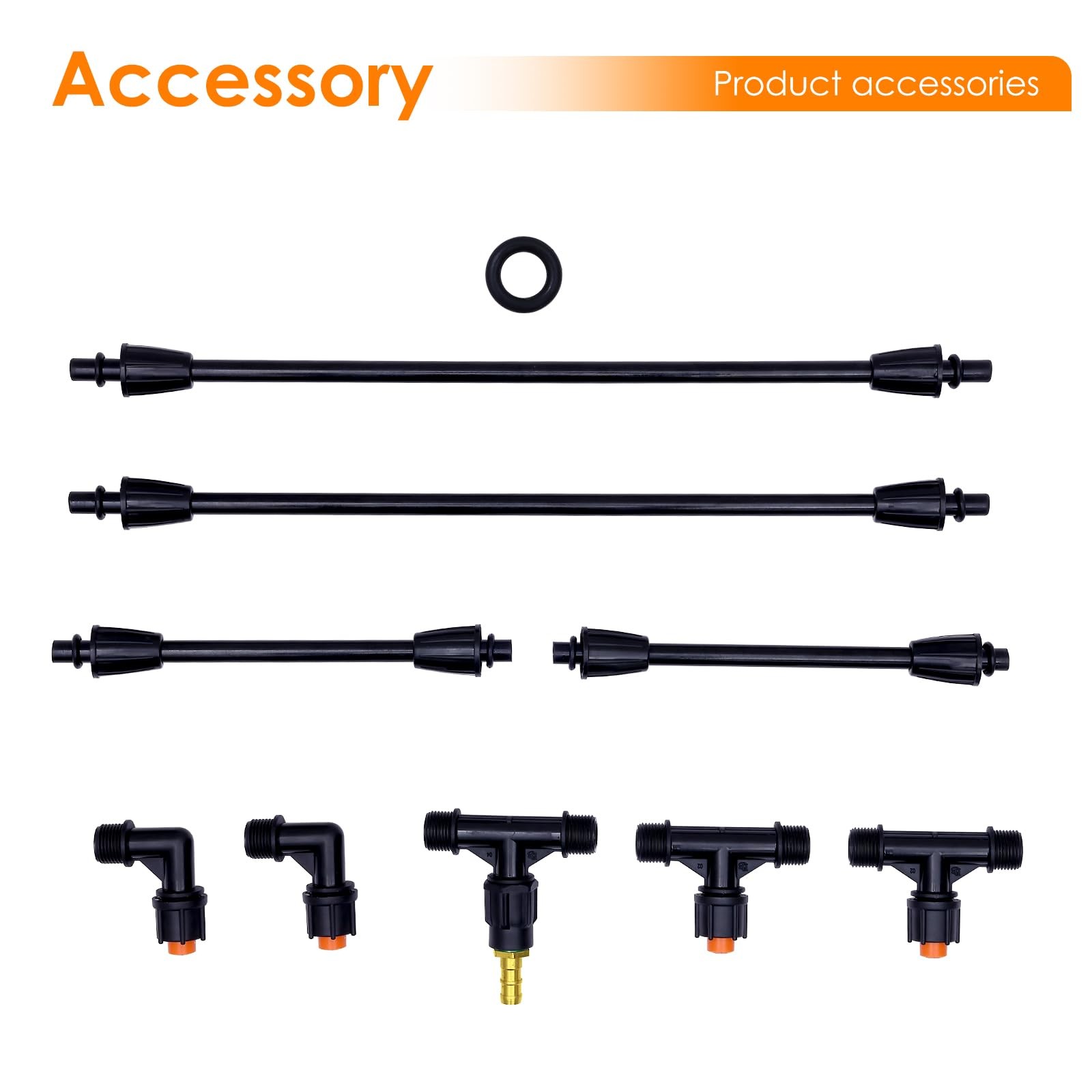 Sprayer Boom Wand for ATV - with Cone Fan Nozzles, Wide-Coverage Agricultura...