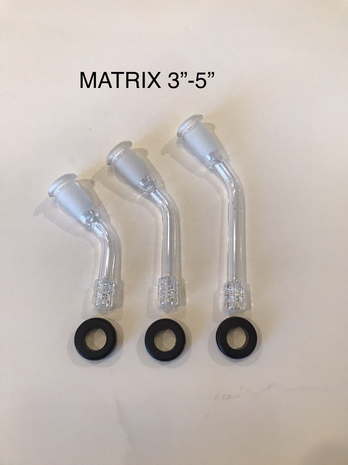 14mm Glass Downstem 45 Degree Curved Bent 3” 4” 5” 6” Inch Grommet Premium Perc