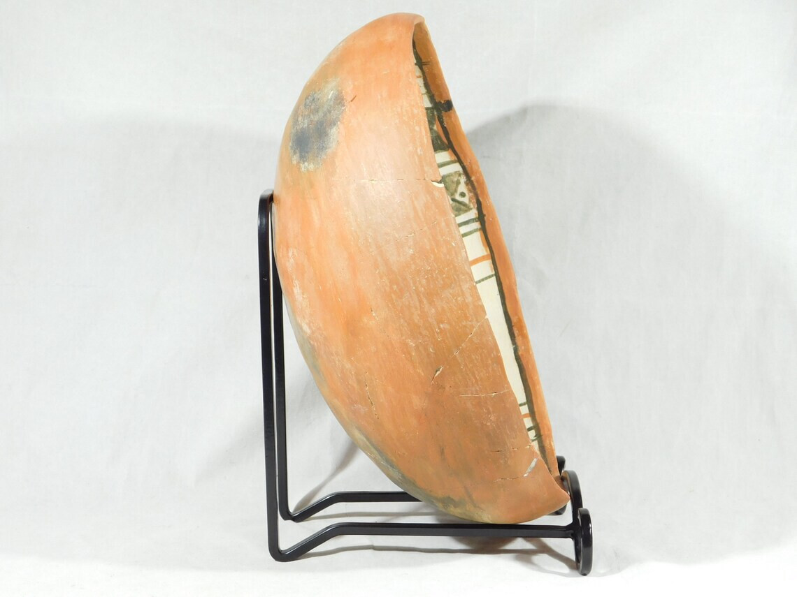 Easel Display Stand Black Metal Large Size Scroll Design