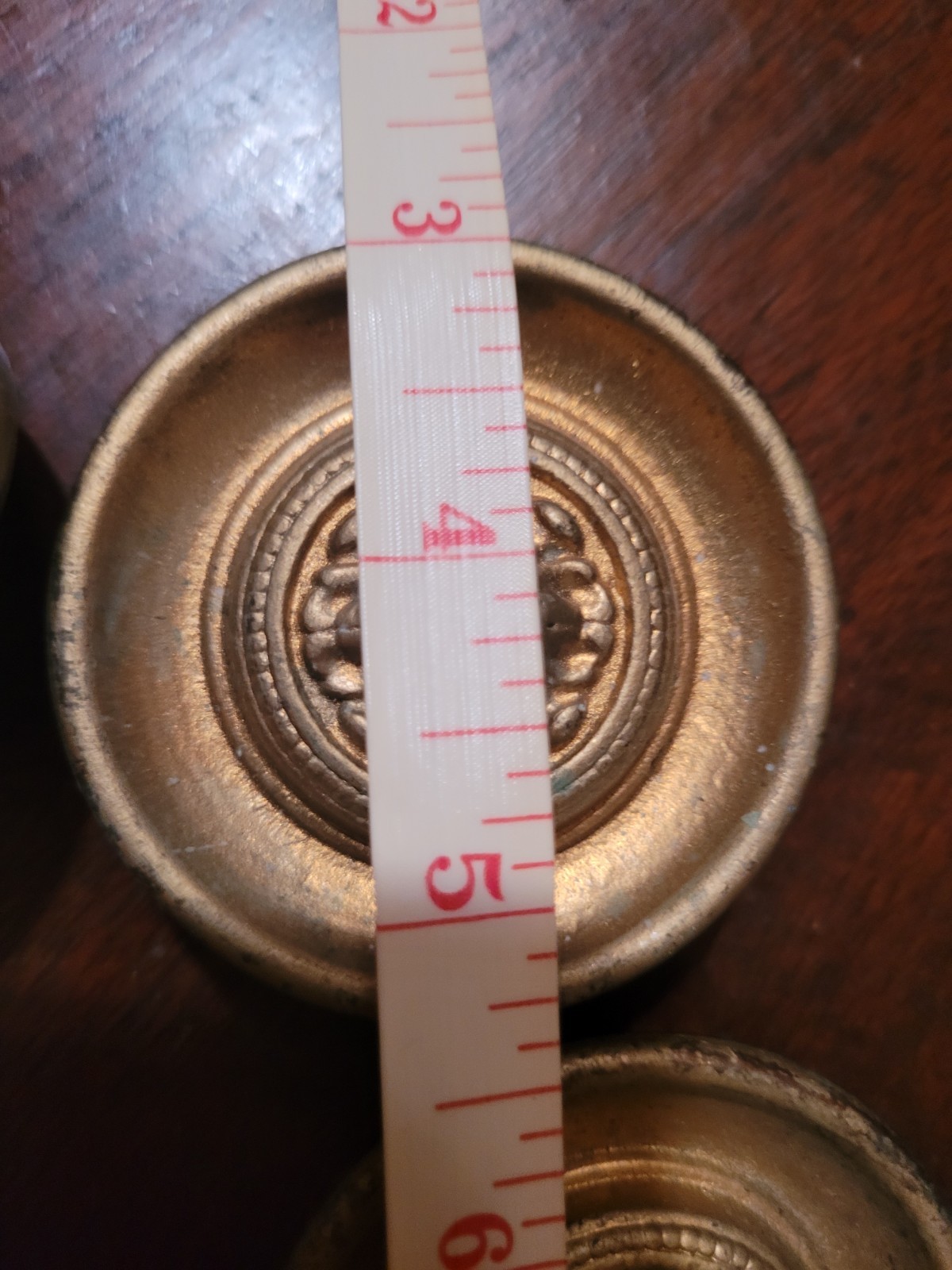 5 Vintage Drawer pulls Solid Brass Knobs KBC