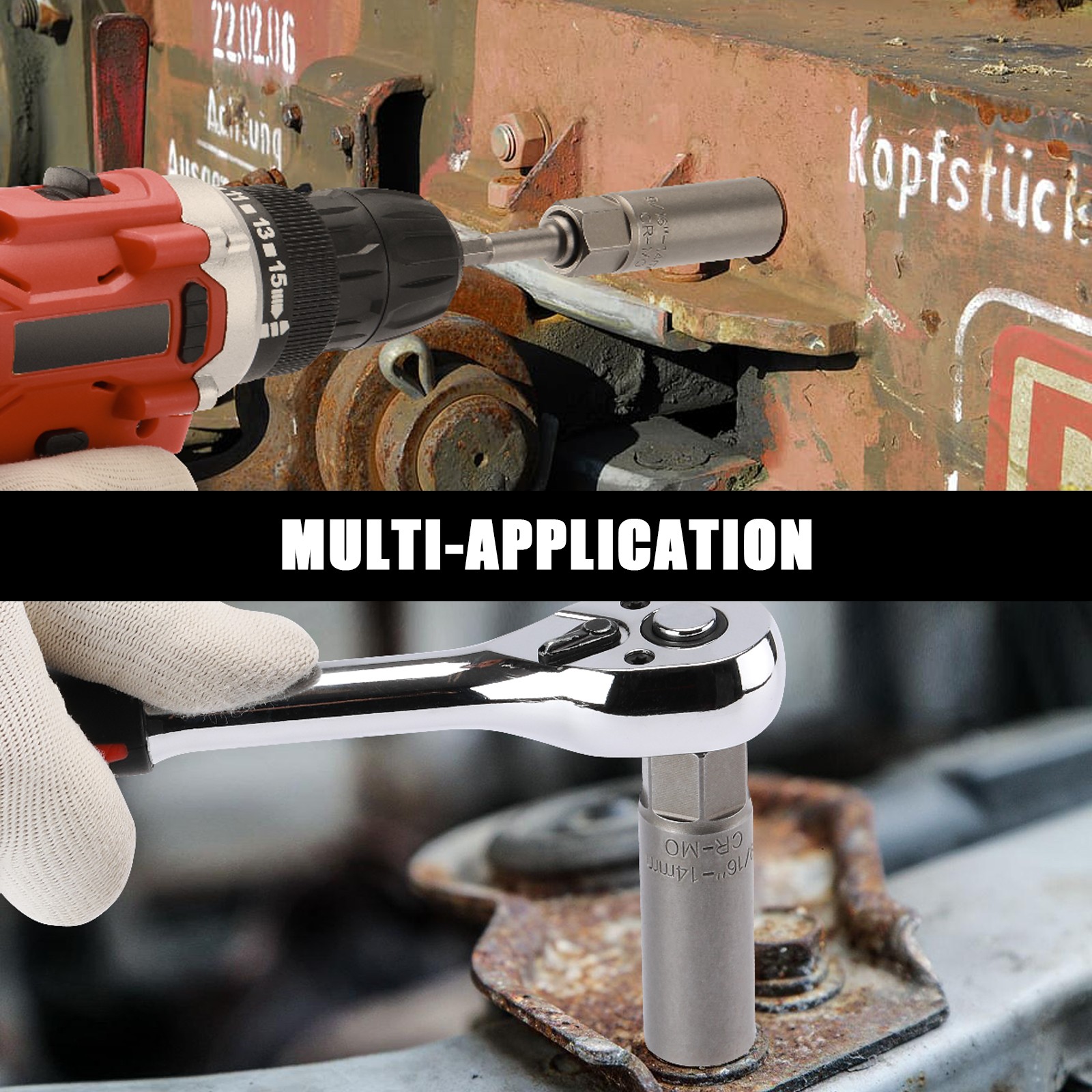 11 PCS Spiral Type Deep Bolt Extractor Spark Plug, Bolt Remover Set Screws Nuts