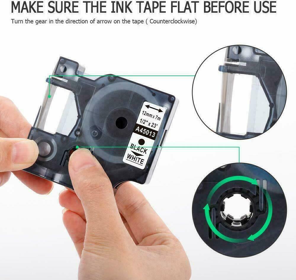 5 pk Refill Replace Dymo D1 45013 S0720530 LabelManager PnP 260P 160 Label Maker