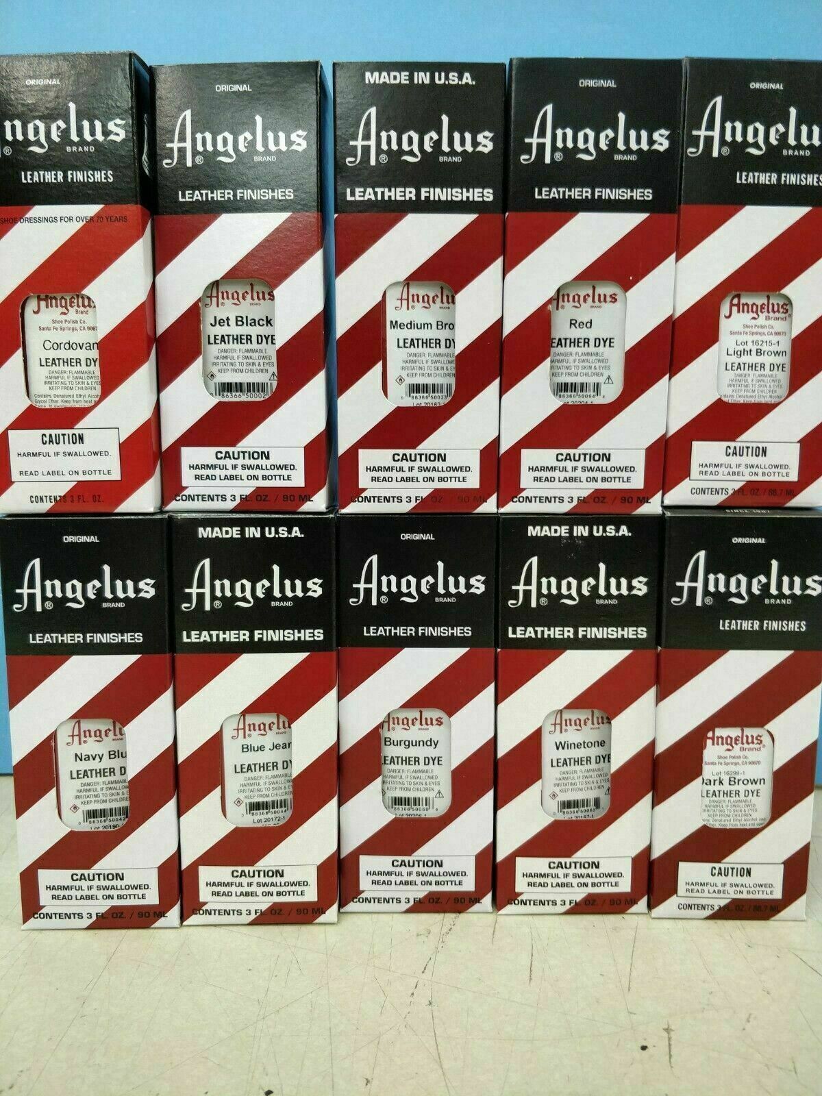 Angelus Leather Dye 3 oz. with Applicator for Shoes Boots Bags NEW Pic-A - Color