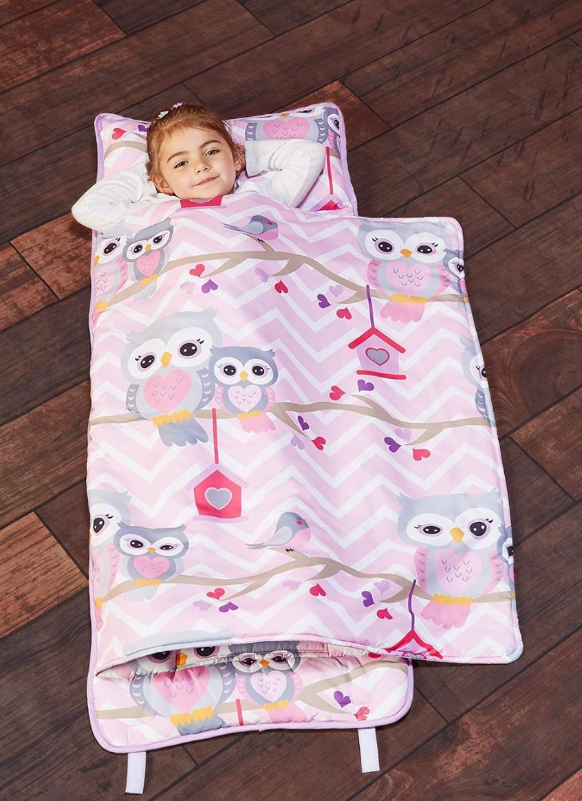 NAP MAT Sleeping Bag with Removable Pillow Kids Toddlers Sleepover EVERYDAY KIDS