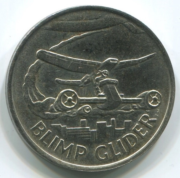 T832 Teenage Mutant Ninja Turtles Hero TMNT (Mirage) - Blimp Glider, token coin