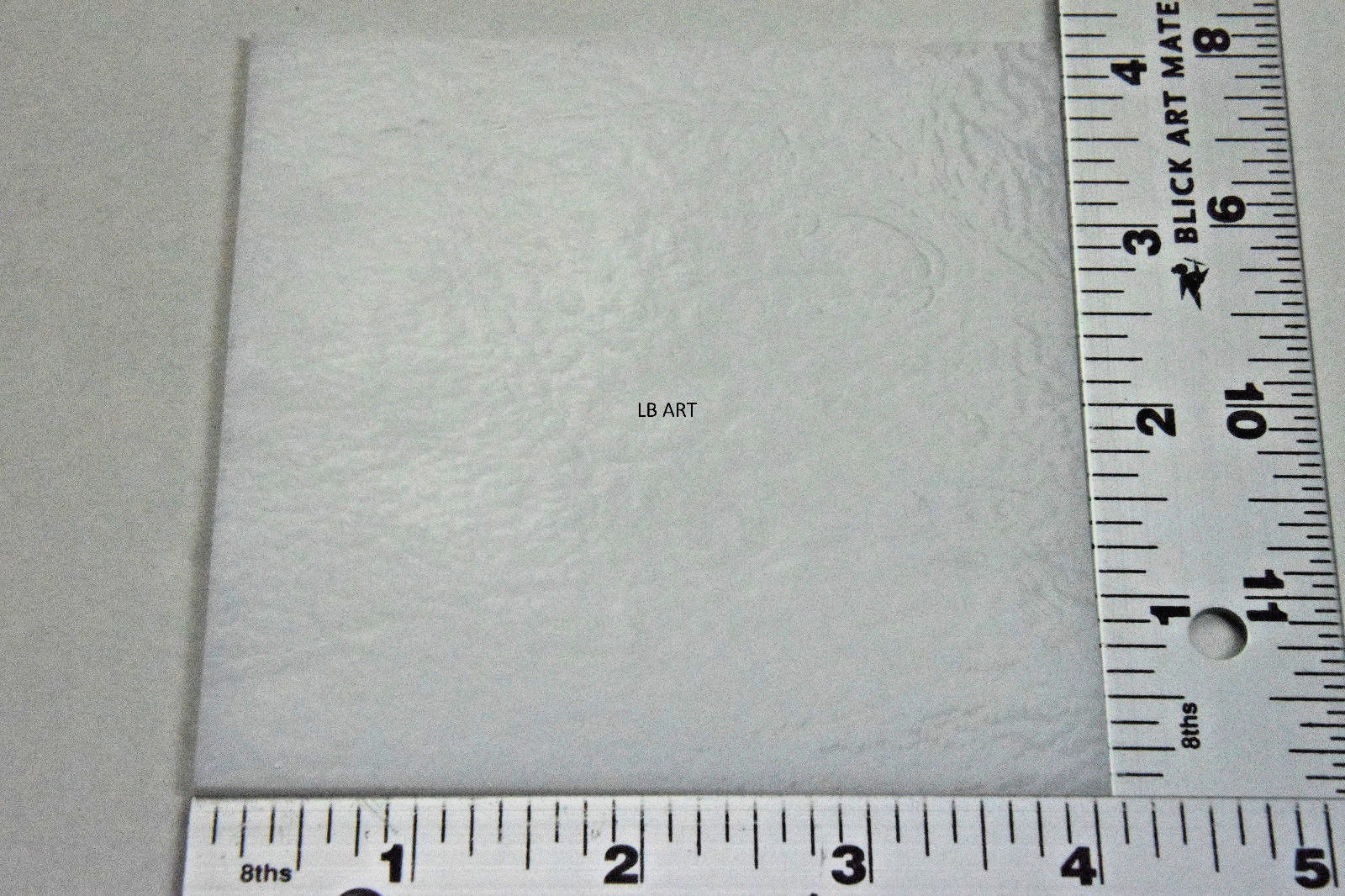 0313.30 - DENSE WHITE 4" x 4" x 3mm THICK BULLSEYE GLASS 90 COE COMPATIBLE