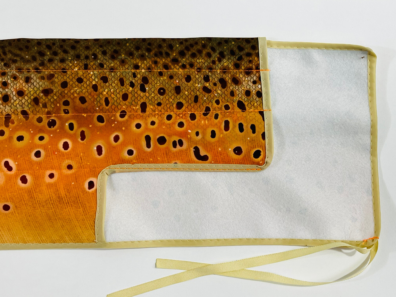 Fly Rod Sock Brown Trout Soft Cloth Bag for 9ft 4pcs Fly Rod