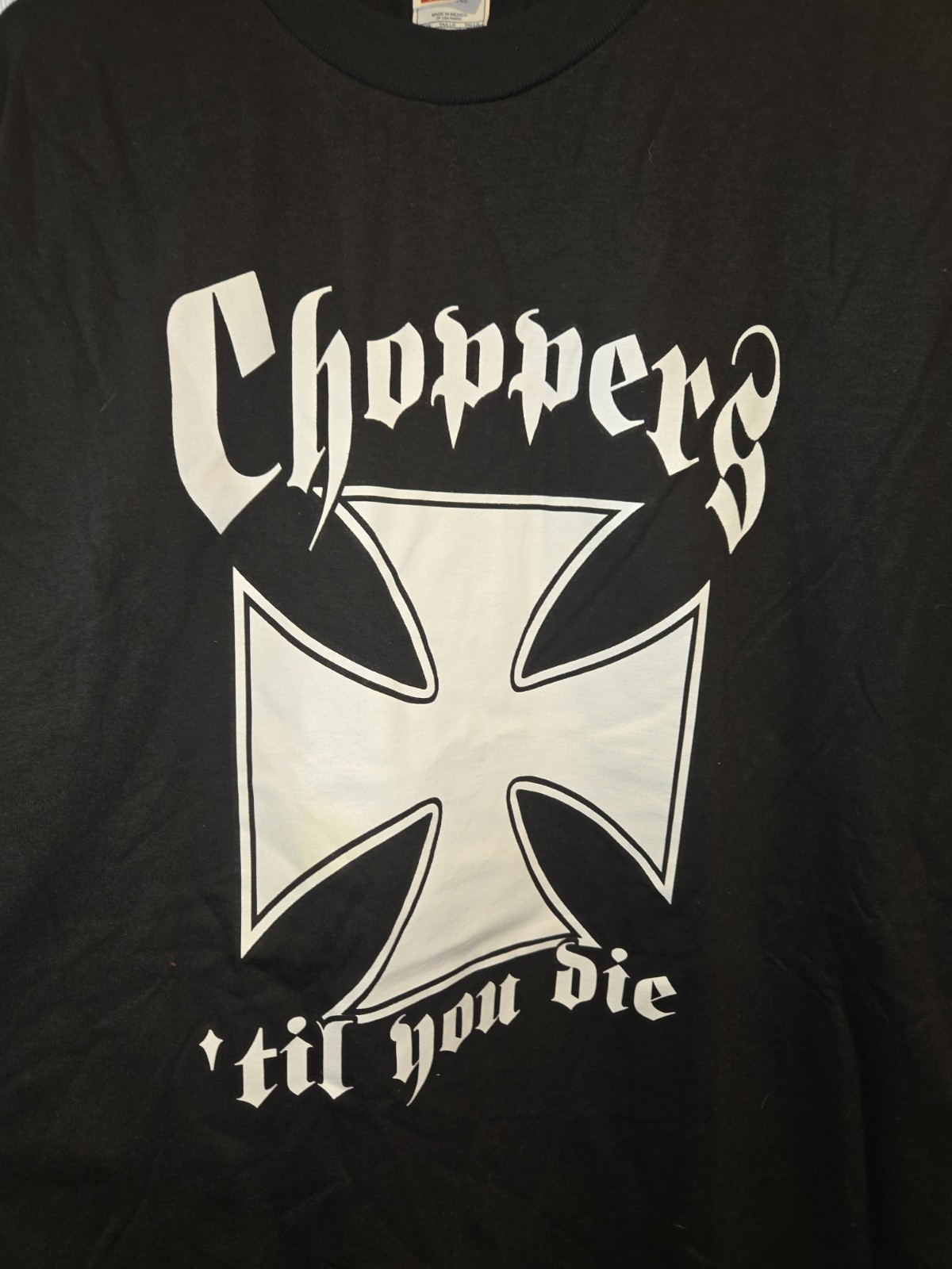 Vintage 2001 Choppers Til You Die Iron Cross Shirt,2XL,HD Motorcycle,West Coast