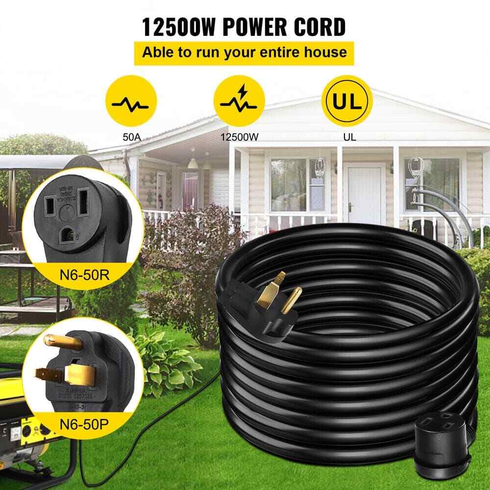 50 Ft. Heavy-Duty Outdoor Welder Extension Cord with 3 Prong 50 Amp Power Extens