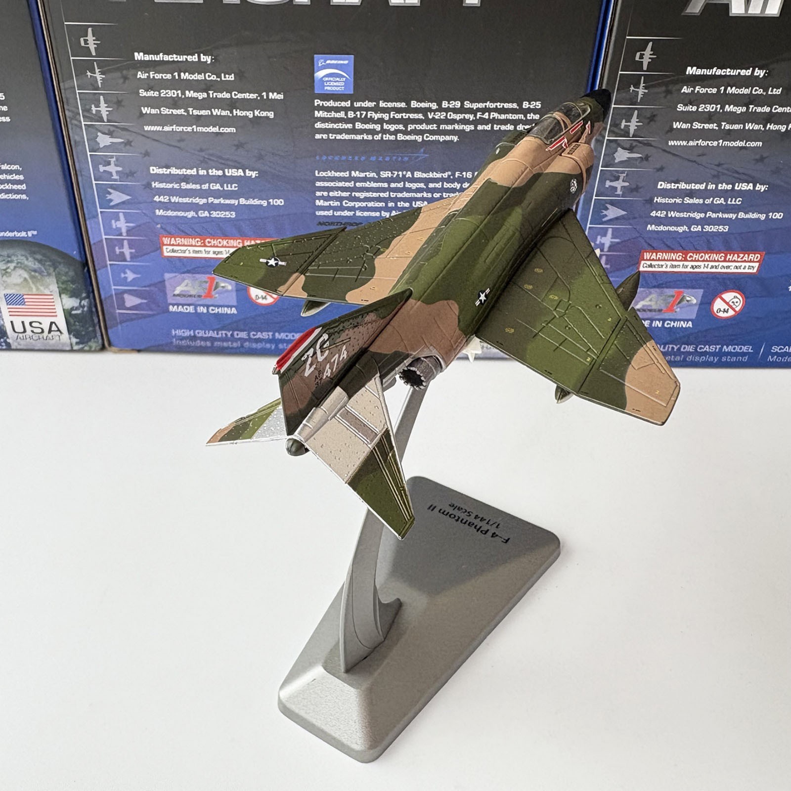 Brand New 14cm Diecast Alloy 1/144 USAF F-4 Phantom II Fighter Model Toy Gift