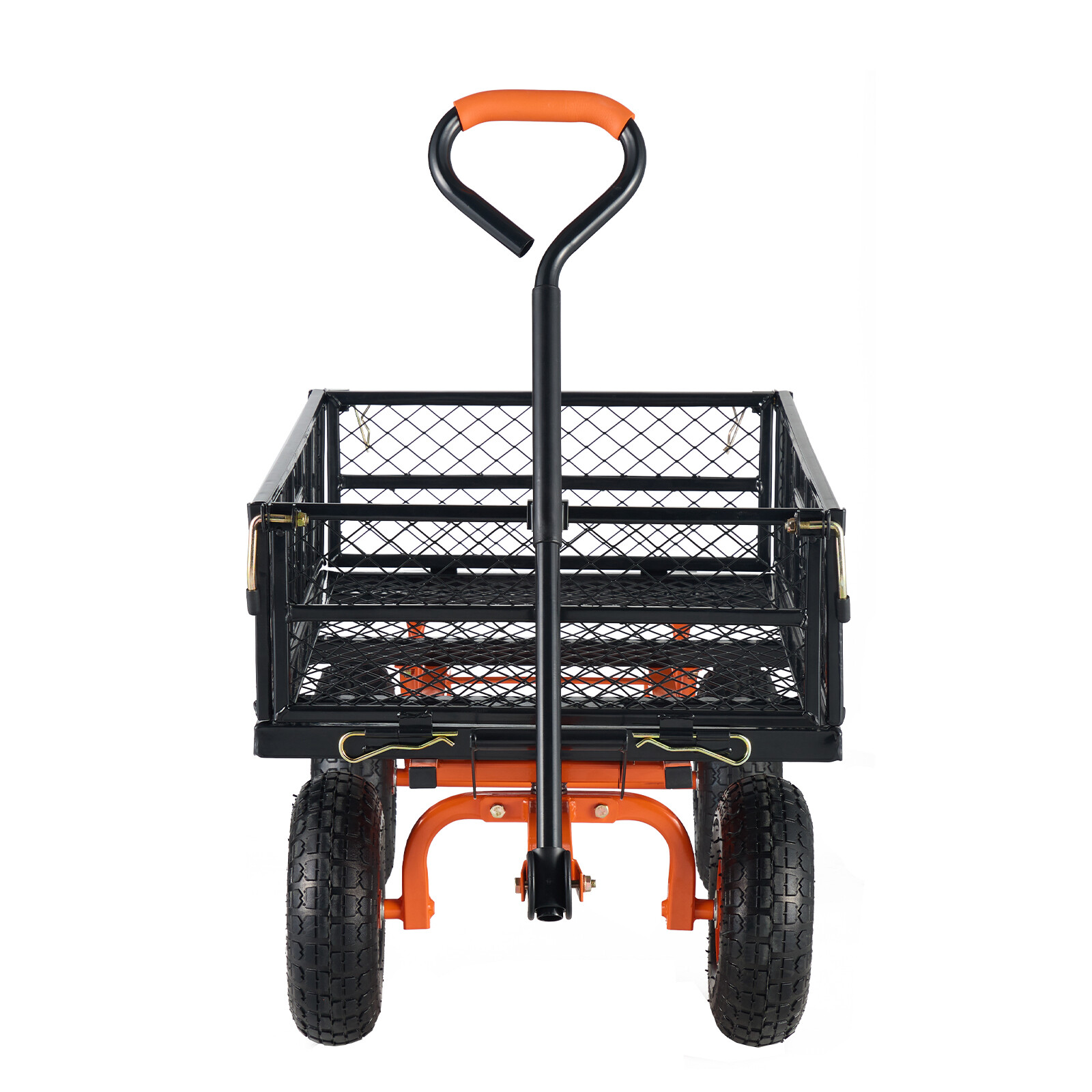 VEVOR Garden Dump Cart Heavy-duty Metal Yard Carts and Wagons 400 lbs Loading