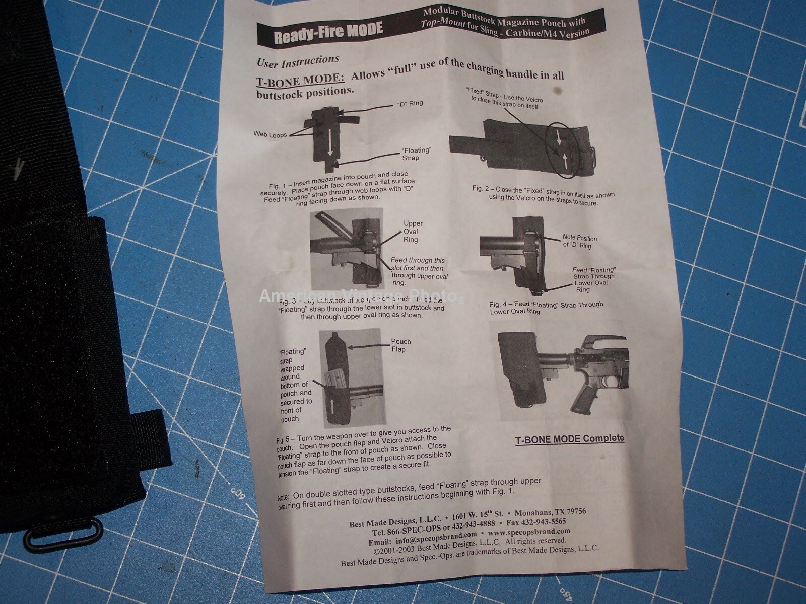 Pouch ButtStock Mag 30 Rnd SPECOPS Collapsible Military Genuine Issue Made USA