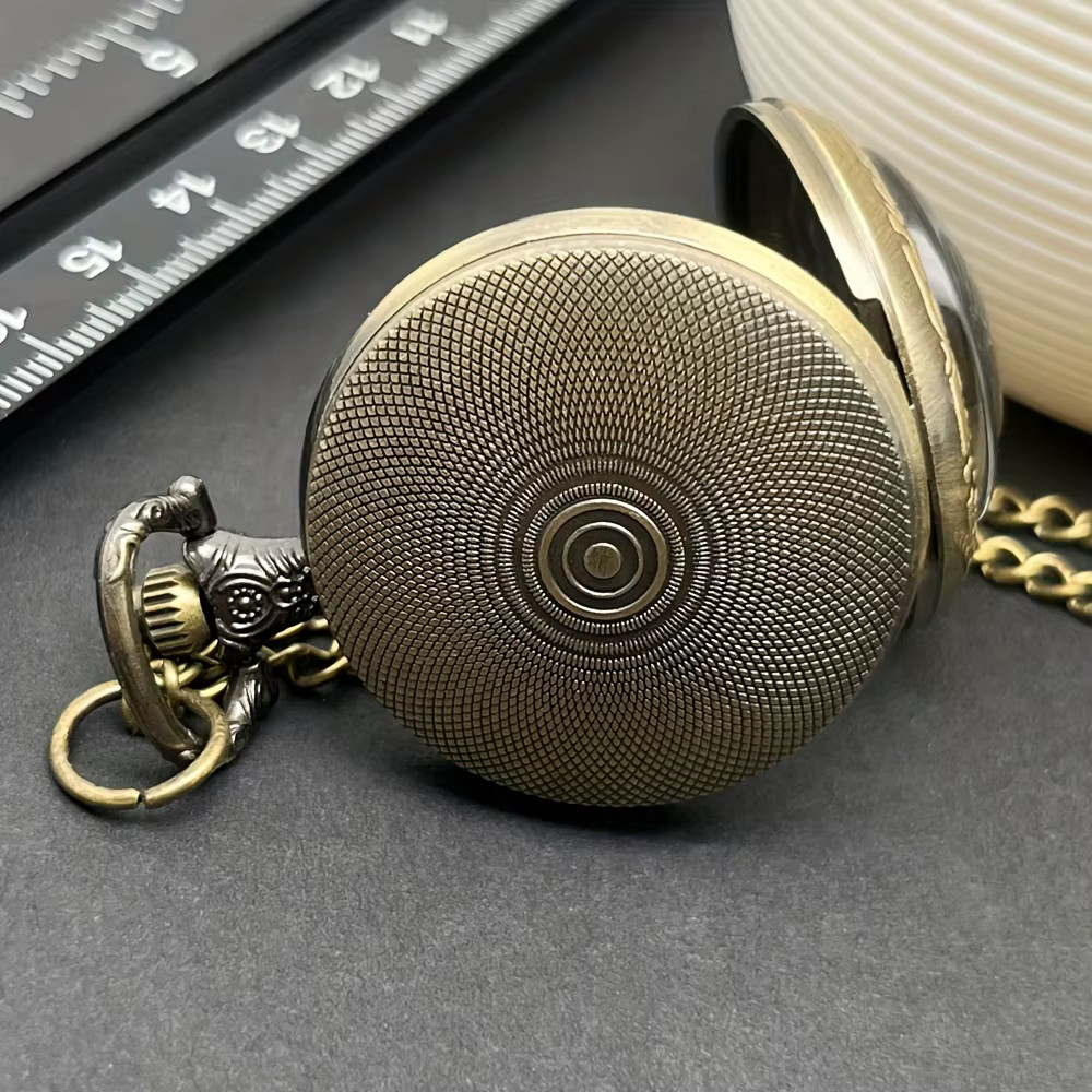 Pocket Watch USA Veteran American Flag Eagle Quartz Watch W3