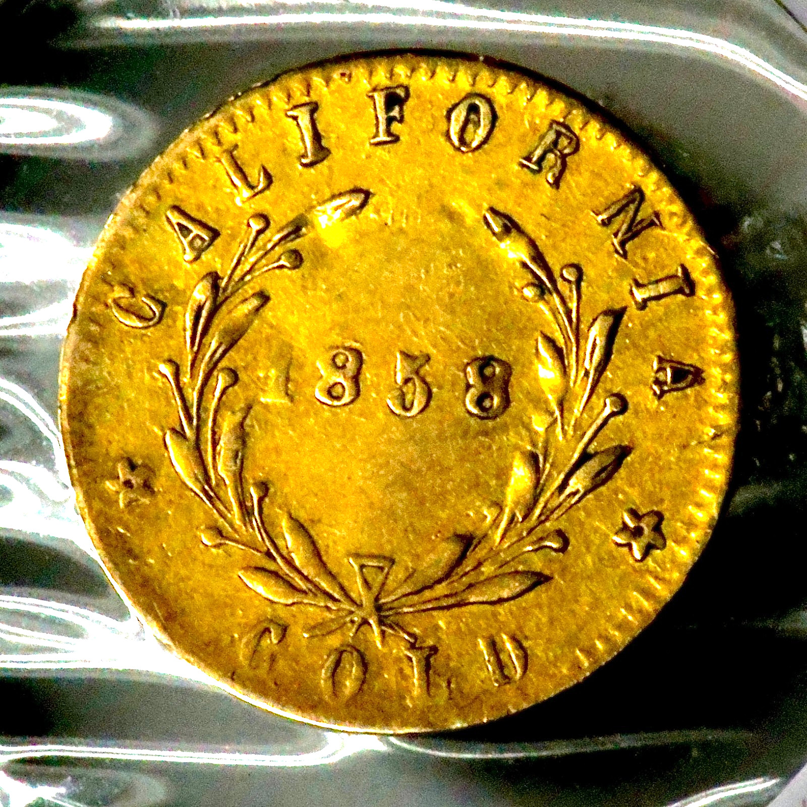 1858 Fractional California Gold 13-Star Indian Head Token R1775