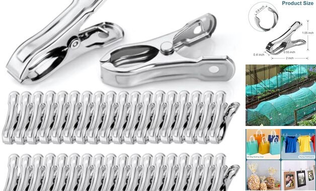 Pcs Garden Clips, Greenhouse Clamps, Stainless Steel 36 36 PCS Garden Clips
