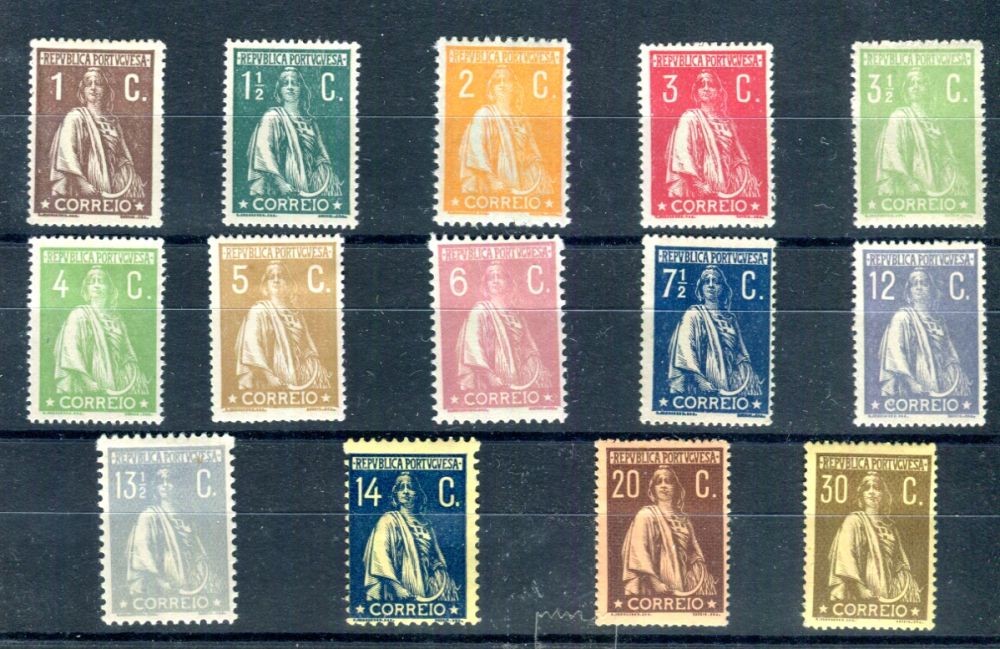 PORTUGAL 1917 219-229,231,232,234,238 * PART SET CERES SERIES (05904