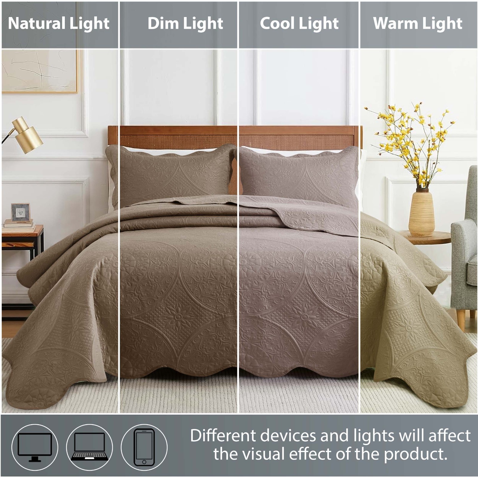 Ultra Soft Quilt Bedspread Set Reversible Coverlet Bedding Throw Twin Queen King