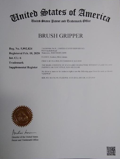 BRUSH GRIPPER ANCHOR for Boat, Kayak & Canoe - Tie Up in Seconds - Grip Tight