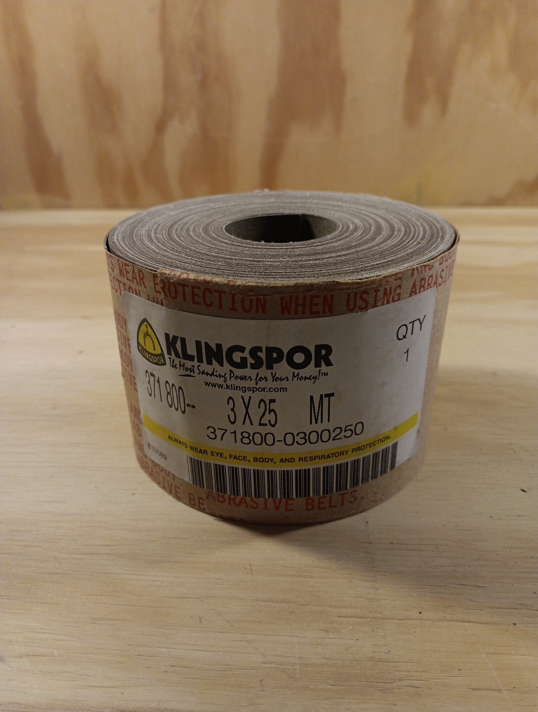 Klingspor Abrasive 800 Grit Sandpaper Roll 033800 3" X 25 MT