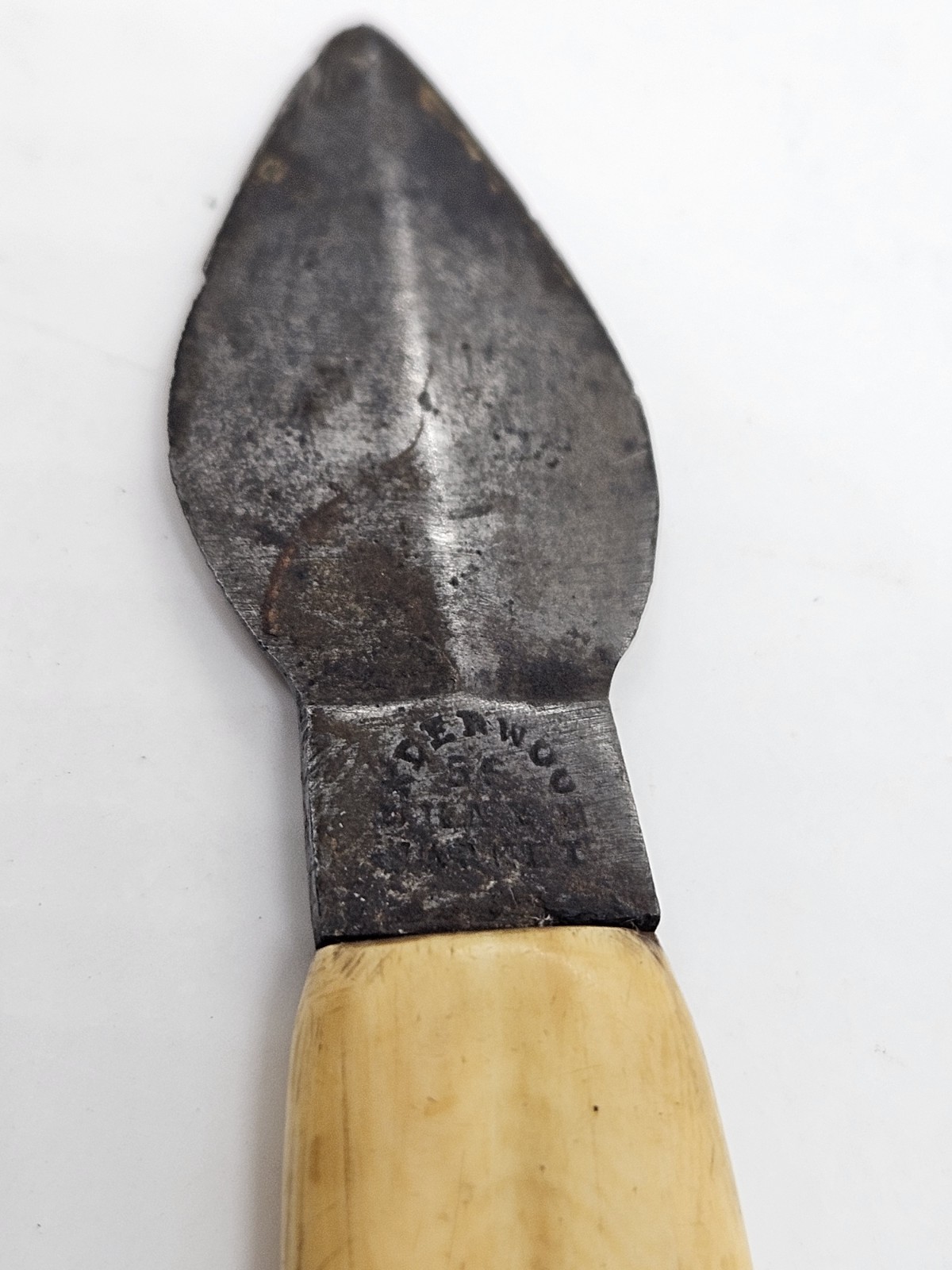 Antique 1800's Single Blade Bloodletting Quack Medical Scalpel Fleam Bone Handle