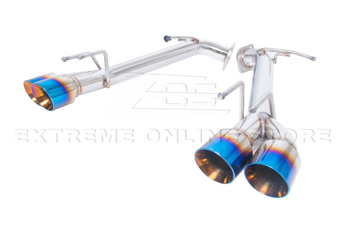 For 18-24 Toyota Camry T-304 Muffler Delete Quad Burnt Tips Axle Back Exhaust